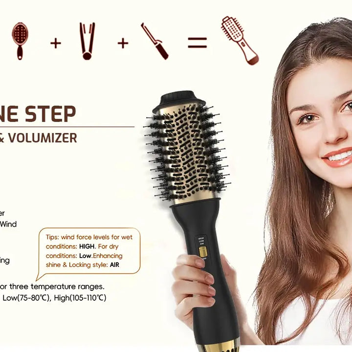 LISAPRO 4 IN 1 Hot Air Brush One-Step Hair Dryer And Volumizer Styler and Dryer Blow Dryer Brush Professional 1000W Hair Dryers