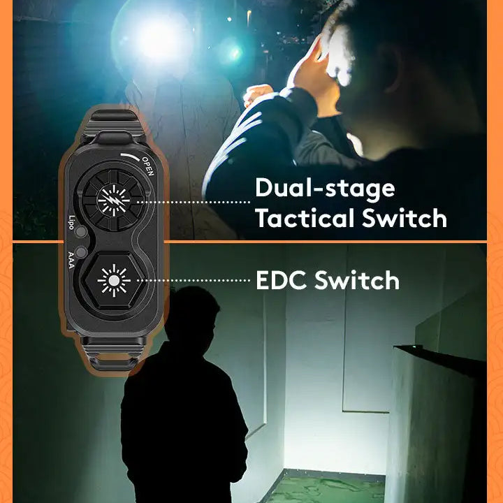 RovyVon Angel Eyes E30 Sleek Flat 2600 Lumens EDC Tactical Flashlight Mini Rechargeable Flashlights Torch Light