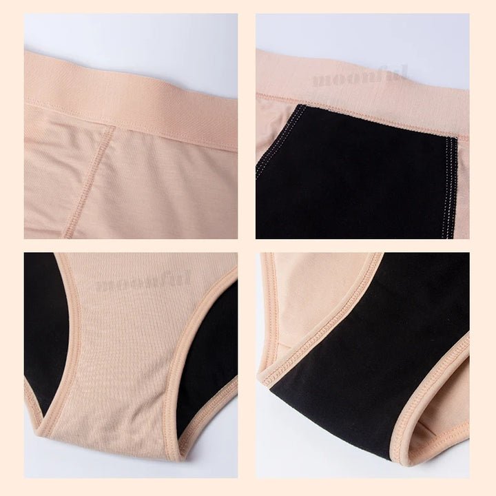 Menstrual Panties Women Abundant Flow Menstrual Period Panties High Waist Menstrual Cycle Absorbent Underwear Leak Proof Panties