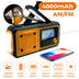 4000mAh Portable Emergency Solar Power Radio Hand Crank Charging AM/FM Weather Radio Led Reading Flashlight Bank Phone Charger