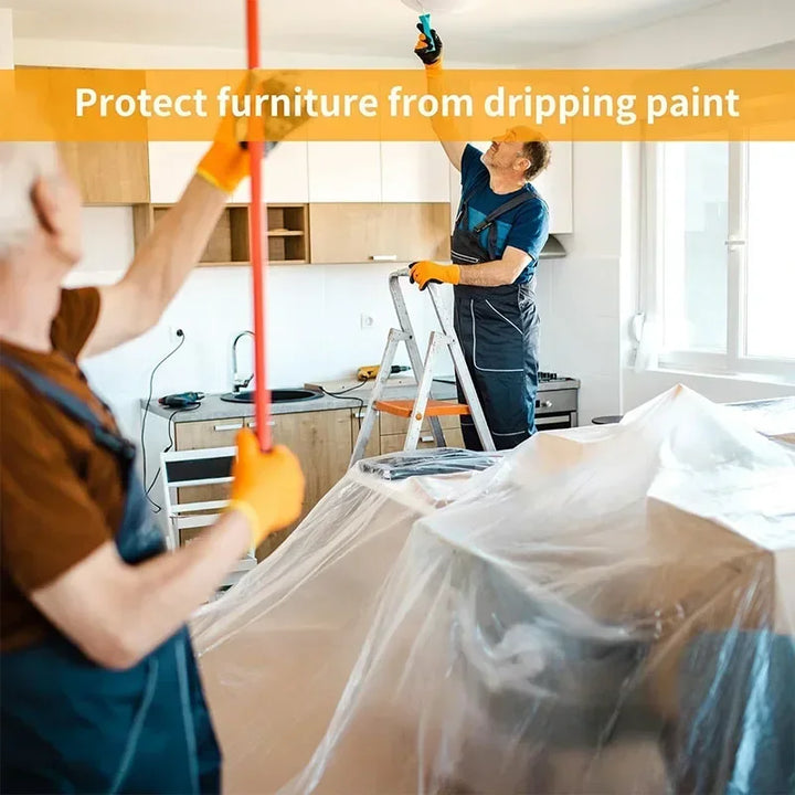 10M Self-adhesive Dustproof Film Furniture Dust Protection Masking Film Home Waterproof Plastic Film Wall Painting Protect Cover