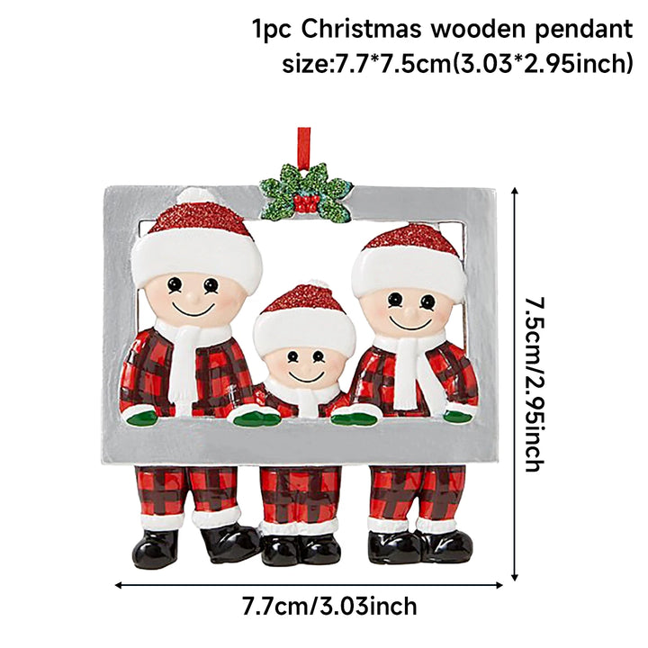 Christmas Tree Family Pendant Merry Christmas Decorations For Home 2024 Navidad Xmas Tree Hanging Ornament Navidad New Year 2025