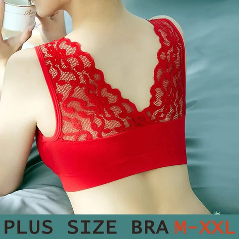 Bras For Women Plus Size Push Up Bra Sexy Lace Underwear Sleep XL XXL Bralette Seamless Vest With Pad Underwear Top BH