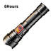FLSTAR FIRE White Laser LED Tactical Flashlight Outdoors Camping USB Rechargeable Lantern Digital Display Telescopic Zoom Torch
