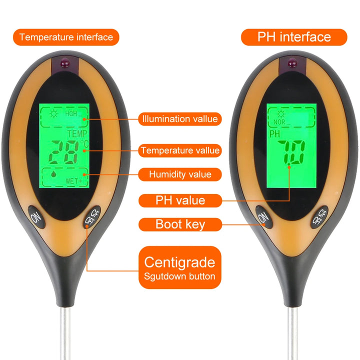 Gardening Household Soil High Precision Flower 1PC Detector Grass Fertility Meter Nutrient Water Tester PH and Humidity Tester