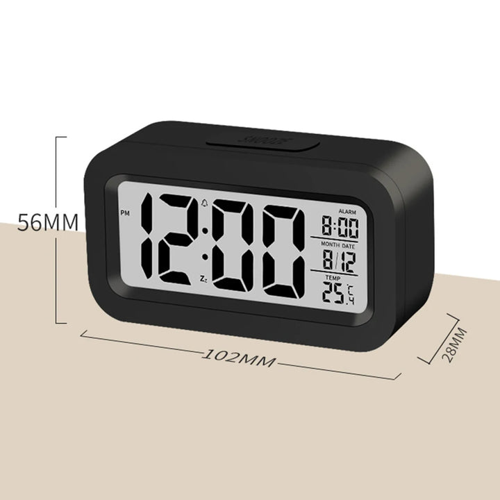1 Pcs Cute Digital Alarm Clock Backlight Snooze Mute Calendar Clock Desktop Table Clocks Temperature Electronic LED Clock