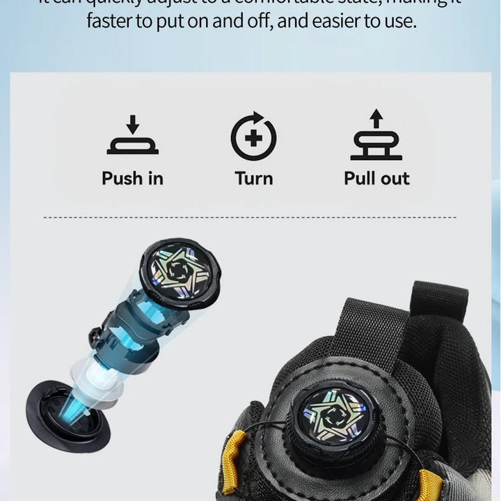 Men's Safety Shoes Steel Toe Anti-Puncture Work Shoes Man And Safety Sneaker Rotating Button Lighweight Men's Work Shoes