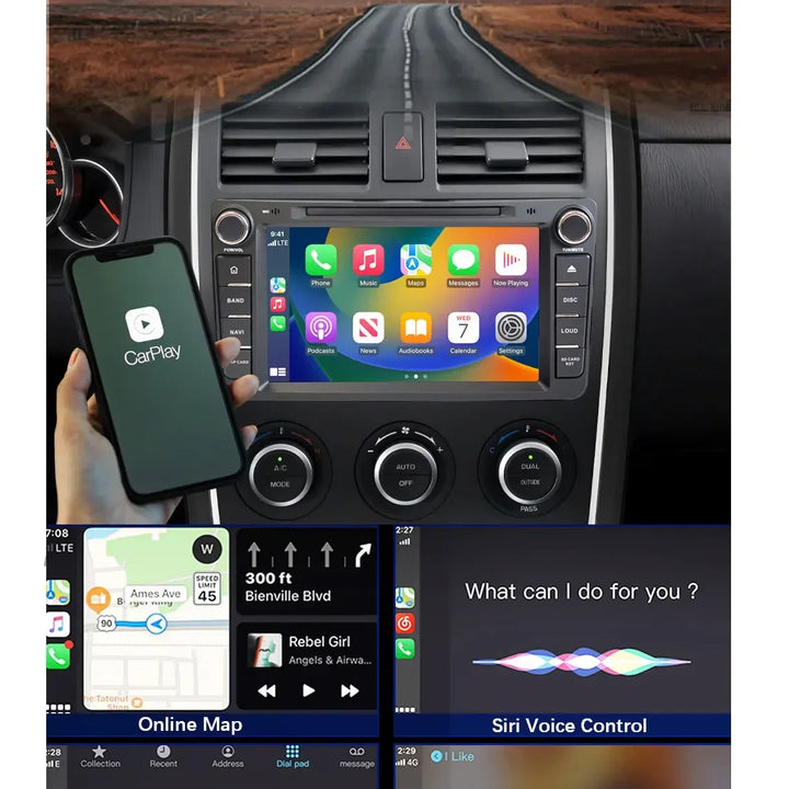 CHSTEK Car radio 8" Android 13 Wireless Carplay GPS Car android Player Wifi multimedia For Mazda CX9 CX-9 TB 2006-2016 Qualcomm