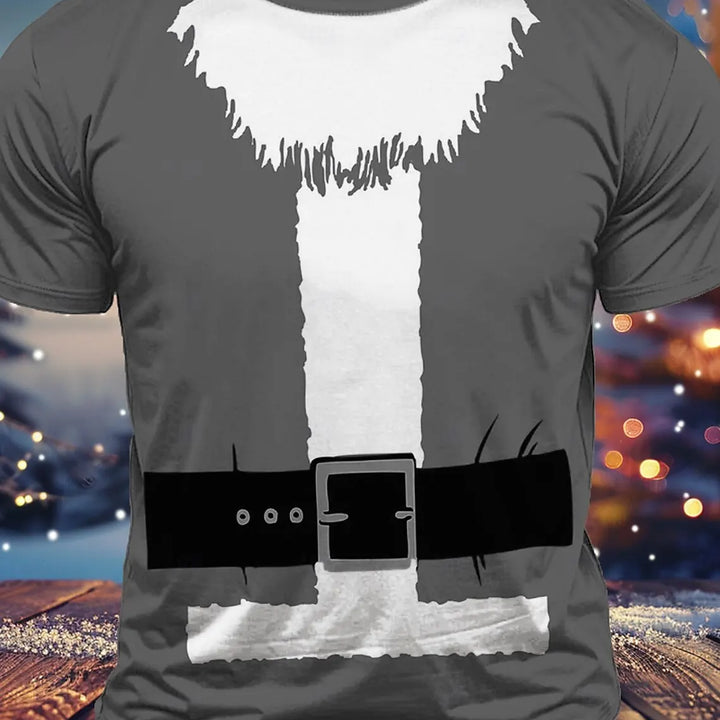 Men's 3D Print Santa Claus T shirt Tee Party Street Red Short Sleeve Tops Crew Neck Shirts Men's clothing y2k T-shirts for men