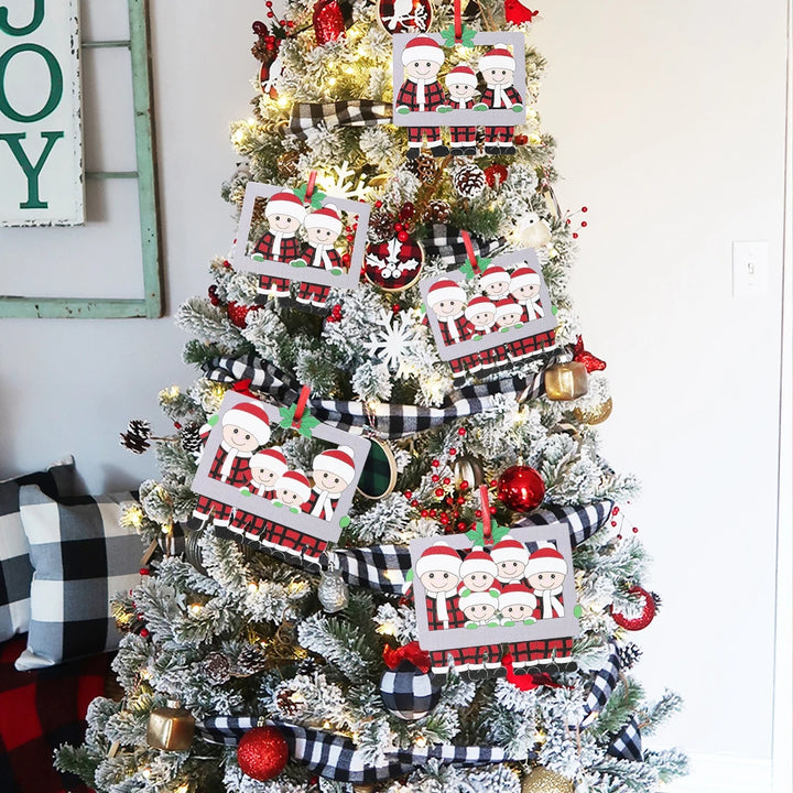 Christmas Tree Family Pendant Merry Christmas Decorations For Home 2024 Navidad Xmas Tree Hanging Ornament Navidad New Year 2025