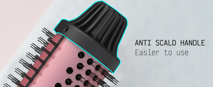LISAPRO Curling lron Brush 2 in 1 Electric Hair Comb Negative lon Hair Dryer Styling Appliances Portable Professional Hair Strai