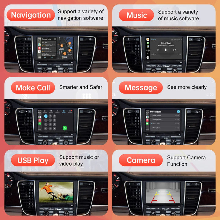Wireless CarPlay for Porsche Macan Cayman Cayenne Panamera Android Auto Mirror Link AirPlay Accessory Function