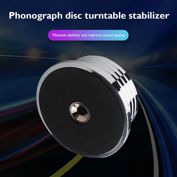 LP Disc Stabilizer 50Hz Aluminum Alloy LP Disc Stabilizer Metal Vinyl Turntable Weight Clamp Record Player Accessories