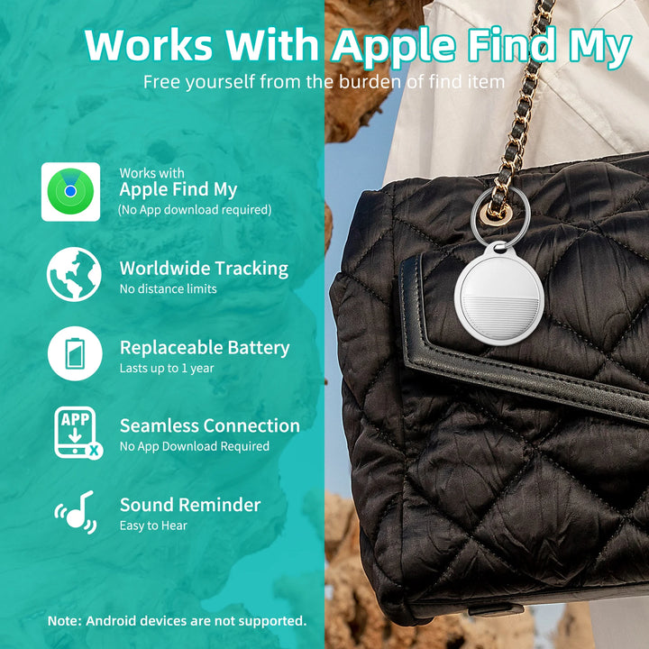 Mini Global GPS Tracker Smart Tag Compatible with iOS Find My App Key Finder Car Pet Anti-lost Alarm Locator iTag for iPhone