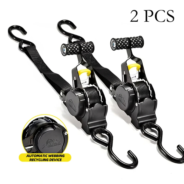 Auto Straps For Cargo Tape Retractable Belts For Motorcycles Ratchet Strap For Load Luggage Strap Ratchet Tensioner Belt For Car