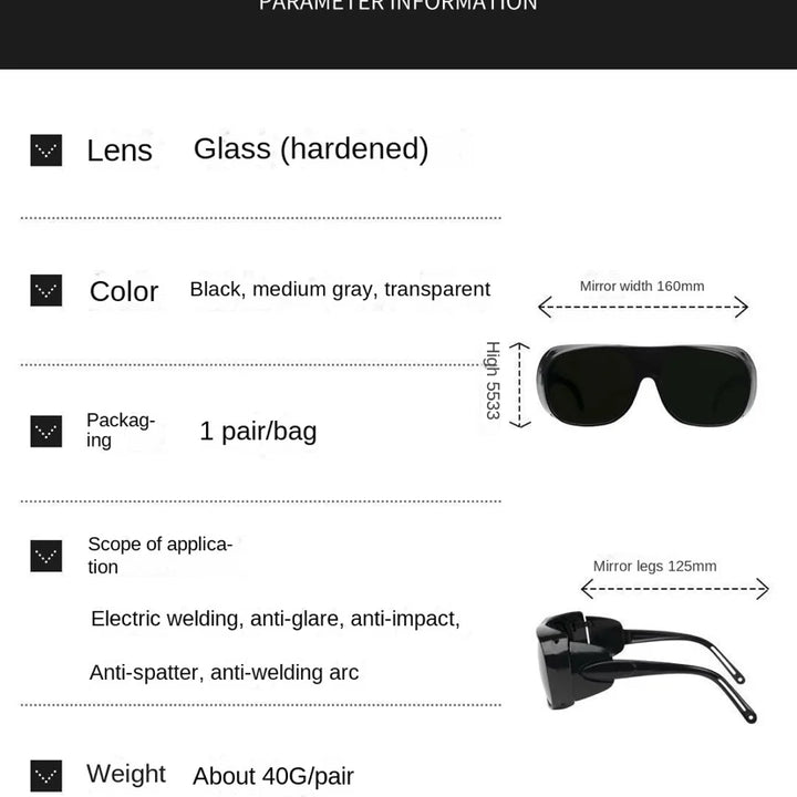 Welding Protective Goggles Sunglasses Impact Resistant Eyewear Outdoor Wind Dust Proof Goggles for Welders Work Safety Glasses