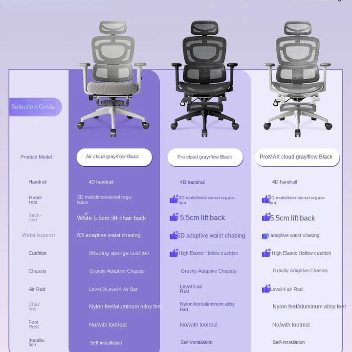 Comfortable Ergonomic Office Chair with Adjustable Height and Lumbar Support for Long Sitting Hours and Gaming