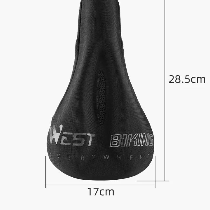 WEST BIKING Comfortable Bicycle Saddle Cover Breathable Rebound Silicone Foam Bike Seat Cover With Rain Cover Bike Accessories
