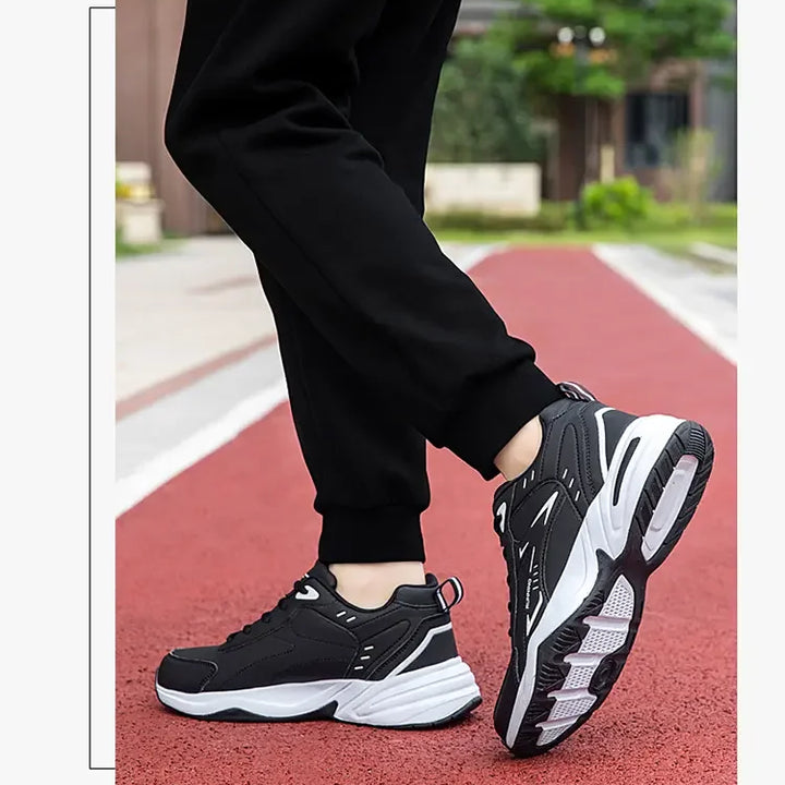Thick Sole Versatile Clunky Sneaker for Men 2024 New Trend Mesh Lace Up Breathable Casual Sports Shoes Increased Soft Soles