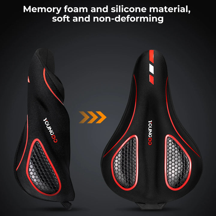 YOUNGDO Bike Seat Comfortable & Breathable Bicycle Saddle Cushion for MTB Mountain Road Bicycle Accessories Cycling Padded Cover