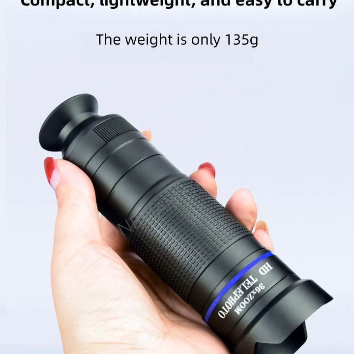 Telephoto Zoom Macro Fisheye 4-in-1 Wide-angle Lens Kit Phone Camera Lens 36X Phone Telephoto IPhone Samsung Xiaomi Huawei