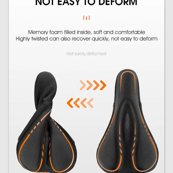 WEST BIKING Bicycle Saddle Cover Silicone Shockproof Bike Cushion Cover Breathable Rebound Bike Seat Cover Cycling Accessories