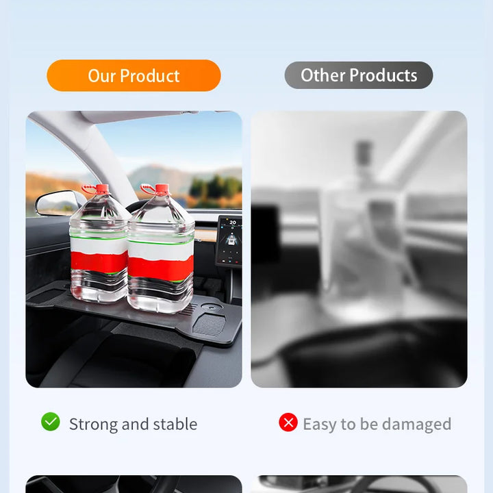 Desk Design for Tesla Model 3 / Y 2024 Car Steering Wheel Laptop Tray Food Desk Portable Office Table for Tesla