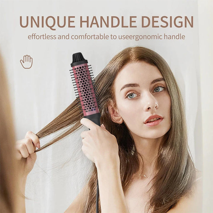 LISAPRO Curling lron Brush 2 in 1 Electric Hair Comb Negative lon Hair Dryer Styling Appliances Portable Professional Hair Strai