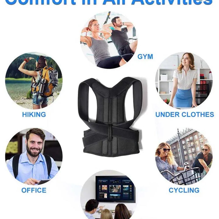 Back Brace for Women Men Posture Corrector Improve Posture Lumbar Support Shoulder Lower Upper Back Pain Relief