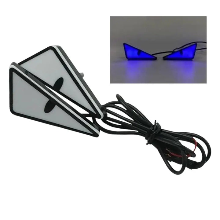 Universal Motorcycle LED Devil'Eyes Lights Demon Eyes Headlight Motorcycle Mini Projector Lens Lamp Car Decoration Lights