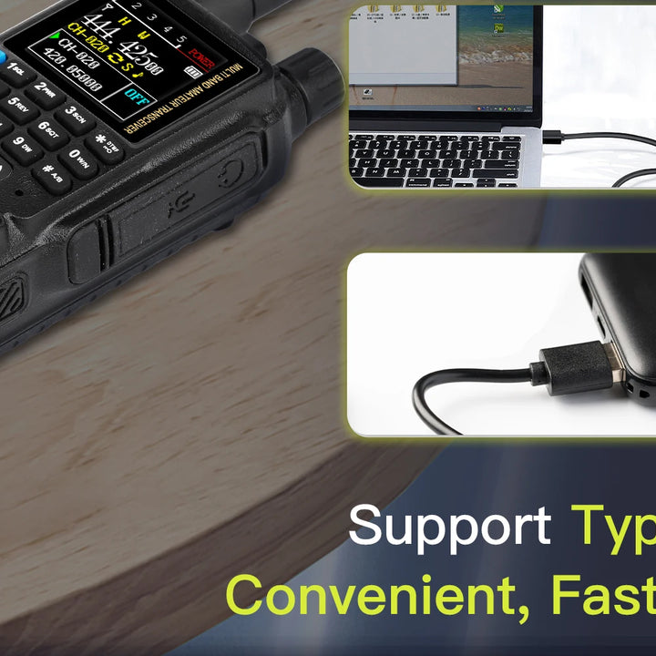 TIDRADIO H3 Long Range Walkie Talkies Wireless Programming Amateur Tow Way Radio Air Band Wireless Station Commutator HAM GMRS