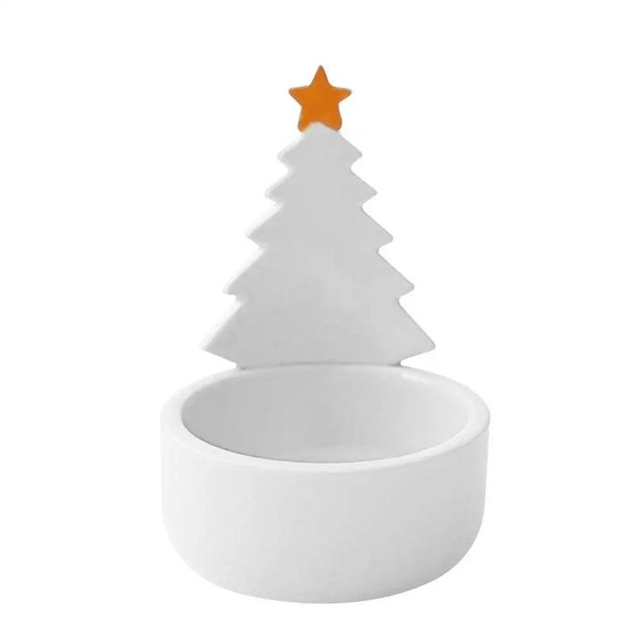 Ceramic Tea Candles Holder Ceramic Votive Candle Holders Vintage Candle Holder Christmas Tree Shape Home Decor For Dining Room