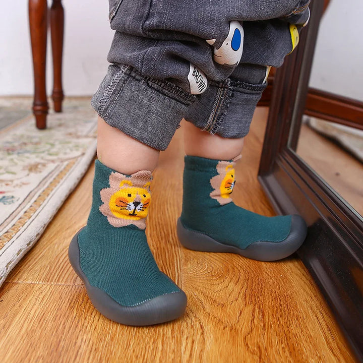 Baby Socks Shoes Infant Cute Cartoon Kids Boy Shoes Soft Rubber Sole Child Floor Sneaker BeBe Booties Toddler Girls First Walker