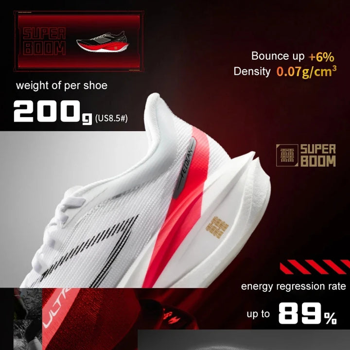 Li-Ning Men FEIDIAN 5 CHALLENGER Racing Running Shoes SUPER BOOM Cushion CARBON-FIBER PLATE Anti-Slippery Sport Sneakers ARMV001