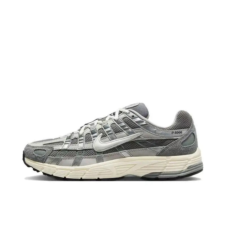 Nike P-6000 Round Head Comfortable Shock Absorption Anti-slip Low-top Casual Running Shoes Men's Light Purple White