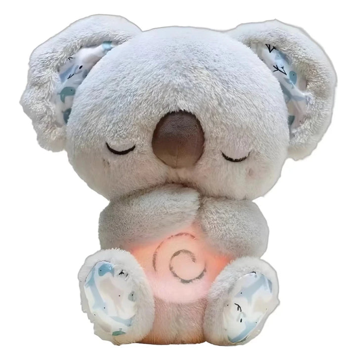 Stock soothing new breath light sound cute leering cat music early education doll stuffed animals