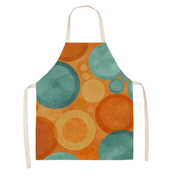 Women's kitchen apron Linen man Children's Big size Child girl Waterproof funny Half Work Coffee nordic boho morandi abstract