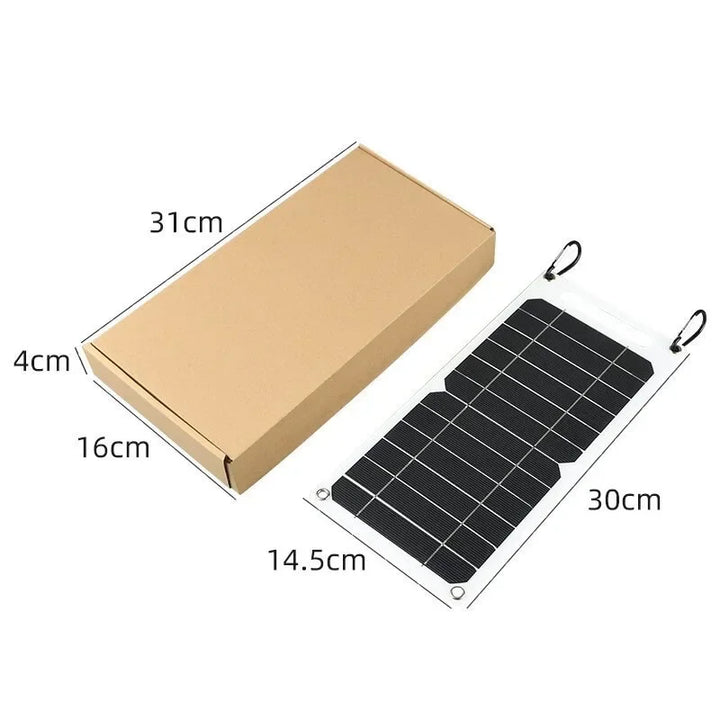 Waterproof 30W Solar Charging Panel – Portable USB Solar Power Bank for Outdoor Camping Hiking & Phone Charging