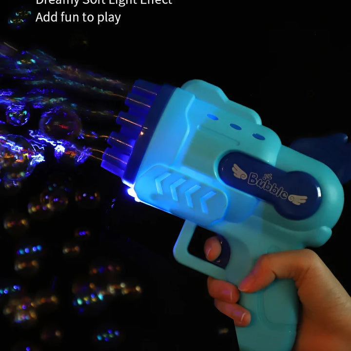 Light-Up Bubble Gun - 29-Hole Gatling Blaster for Boys & Girls 6-14 Years Old (Battery & Bubble Liquid Not Included)