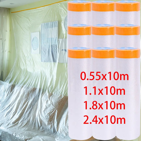 Self-Adhesive Plastic Masking Film Furniture Dustproof Protection Film Car Beauty Repair Masking Film Decor Wall Painting Cover