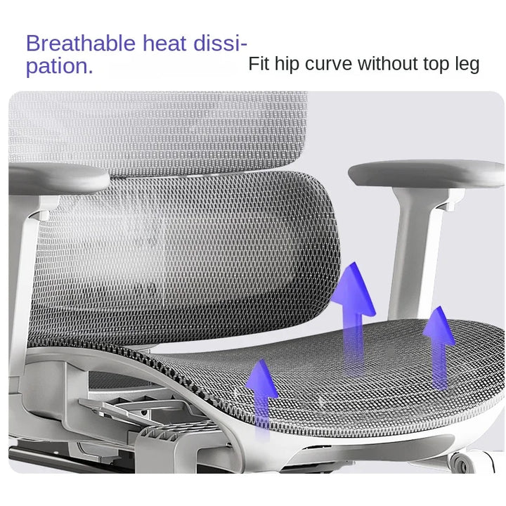 Comfortable Ergonomic Office Chair with Adjustable Height and Lumbar Support for Long Sitting Hours and Gaming