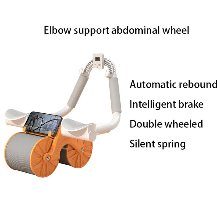 Elbow Support Abdominal Wheel  Muscle Training Home Fitness Exercise Equipment Double Wheeled Automatic Rebound