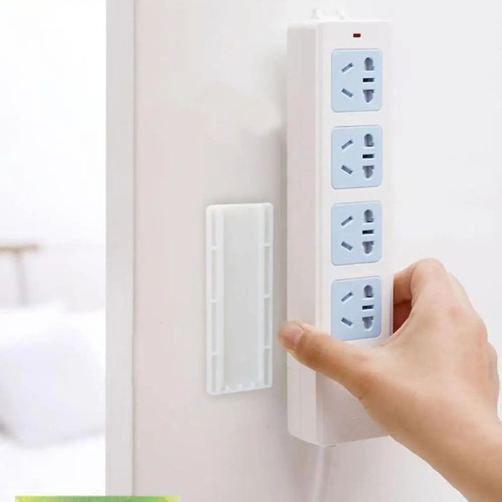 1pcs Power Strip Bracket Self Adhesive Socket Holder Patch Panel Power Strip Holder Wall-Mounted Socket Cable Fixer Rack