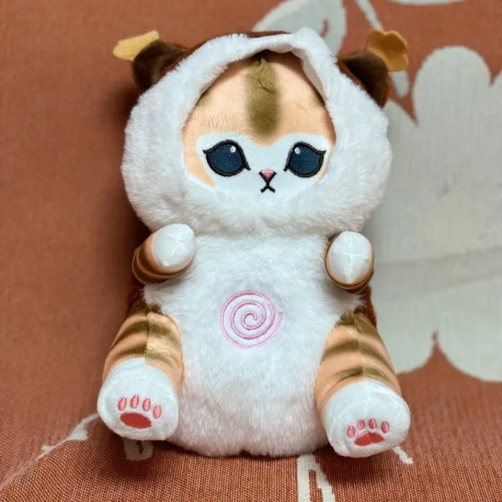 Stock soothing new breath light sound cute leering cat music early education doll stuffed animals