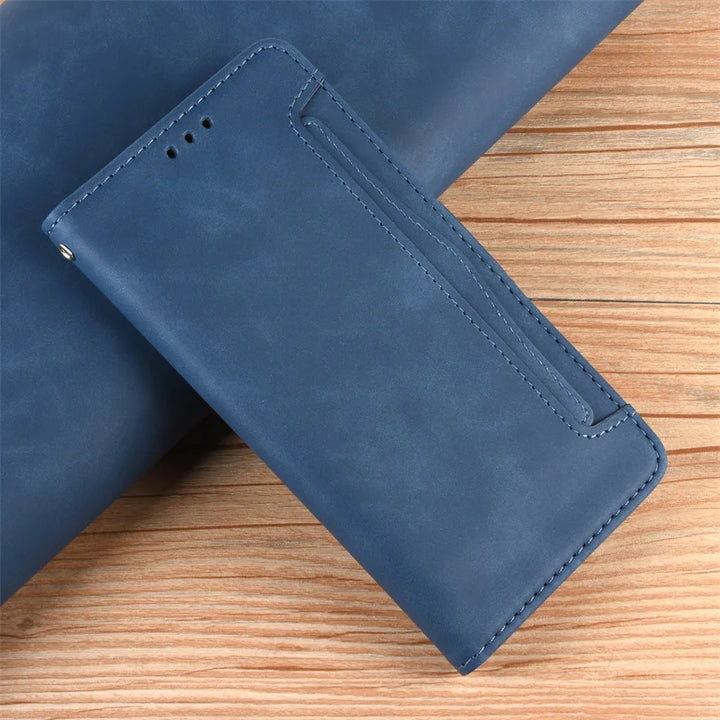 For Motorola Moto G75 5G Luxury leather wallet case Multi card slot for Moto G 75 G75 Magnetic phone case