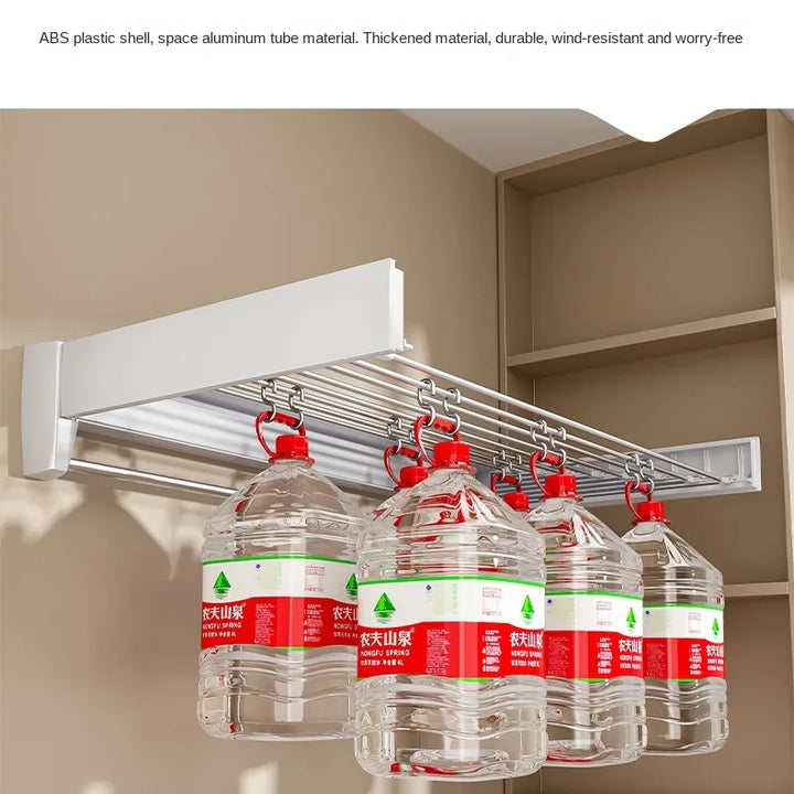 Invisible Towel Rack for Bathroom and Balcony - Foldable, Wall-Mounted, Retractable Drying Rack for Indoor Use