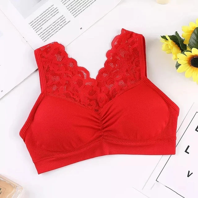 Bras For Women Plus Size Push Up Bra Sexy Lace Underwear Sleep XL XXL Bralette Seamless Vest With Pad Underwear Top BH