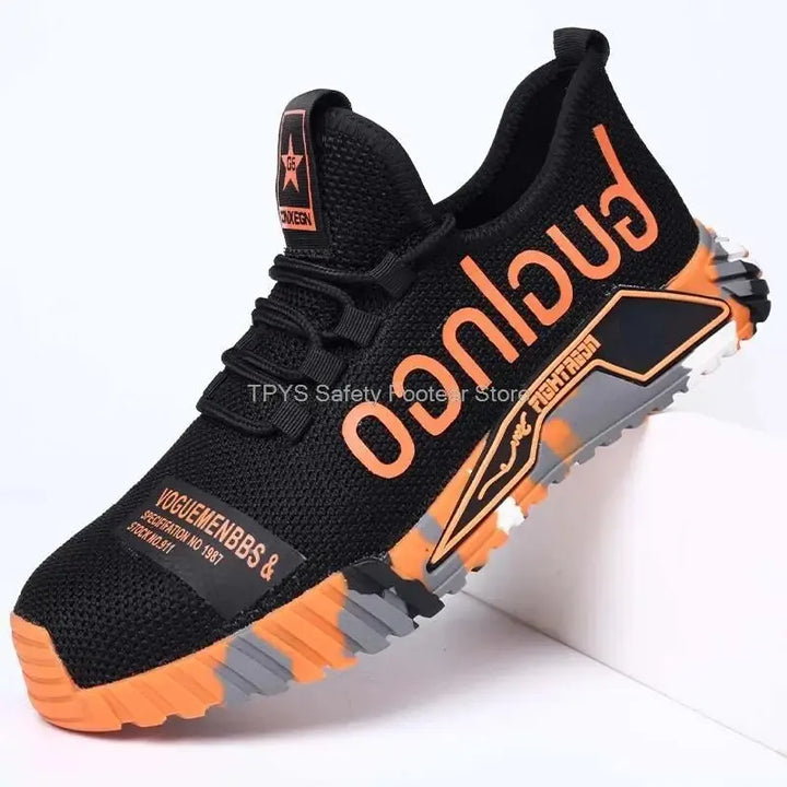 Lightweight Steel Toe Safety Shoes Men Anti-puncture Work Shoes Men Breathable Industrial Shoes Indestructible Work Safety Boots
