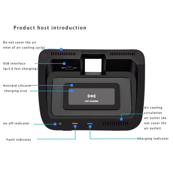 For -RAV4 RAV 4 2019 2020 Car Charger Panel Phone Holder Car Mobile Phone Wireless Charger