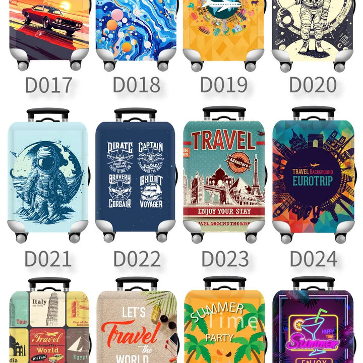 For18-32Inch Luggage Cover Elastic Suitcase Cover Full Body Print Suitcase Protective Case Suitcase Luggage Protector Dust Cover